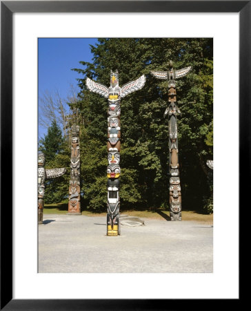 Totems In Stanley Park, Vancouver, British Columbia, Canada by Robert Harding Pricing Limited Edition Print image
