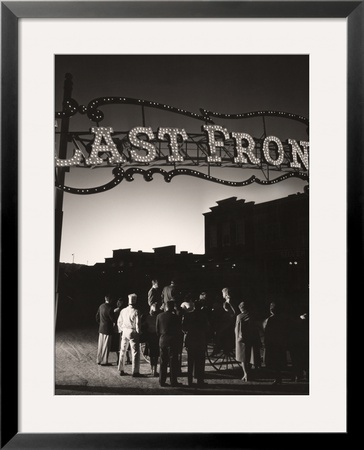 The Glow Of An Atomic Bomb Test Draws Las Vegas Casino Workers by Volkmar K. Wentzel Pricing Limited Edition Print image
