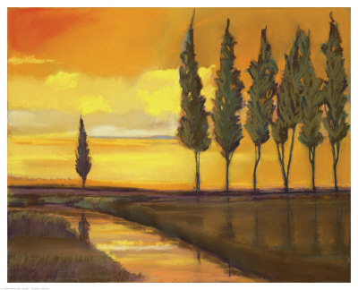 Yellow Sunset Over Water I by Judith D'agostino Pricing Limited Edition Print image