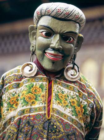 Performer In Costume, Tsechu Festival, Gangtey Gompa, Himalayan Kingdom, Bhutan by Lincoln Potter Pricing Limited Edition Print image