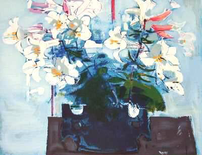 Bouquet Bleu by Michel Rodde Pricing Limited Edition Print image