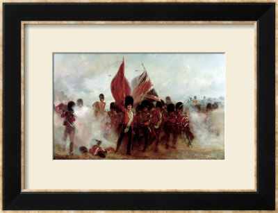 Scots Guards Saving The Colours At Alma, 1854, 1899 by Lady Butler Pricing Limited Edition Print image