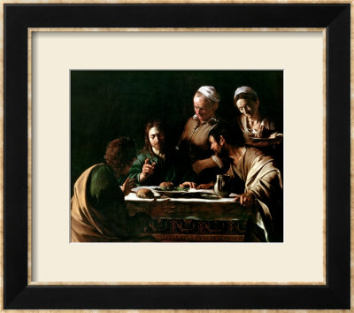 Supper At Emmaus, 1606 by Caravaggio Pricing Limited Edition Print image