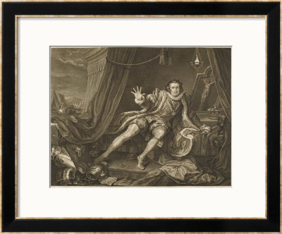 David Garrick In The Character Of Richard Iii by William Hogarth Pricing Limited Edition Print image