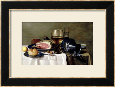 Still Life With Ham by Pieter Claesz Pricing Limited Edition Print image