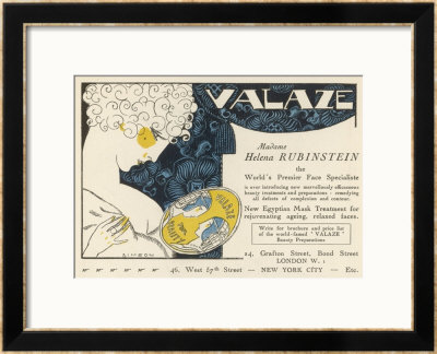 Advertisement For Helena Rubinstein's Valaze Beauty Cream by Simeon Pricing Limited Edition Print image