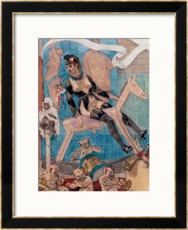 Woman On A Rocking Horse by Felicien Rops Pricing Limited Edition Print image