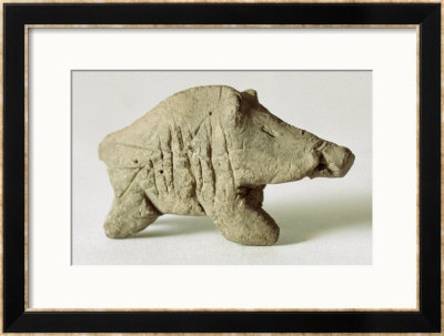 Figurine Of A Small Boar, From Tappeh Sarab, Iran, Circa 6Th Millennium Bc by Prehistoric Pricing Limited Edition Print image