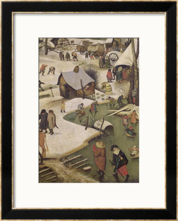 The Census At Bethlehem, Detail Of Children Playing On The Frozen River by Pieter Bruegel The Elder Pricing Limited Edition Print image