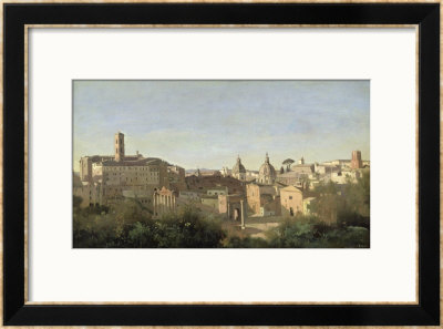 The Forum Seen From The Farnese Gardens, Rome, 1826 by Jean-Baptiste-Camille Corot Pricing Limited Edition Print image