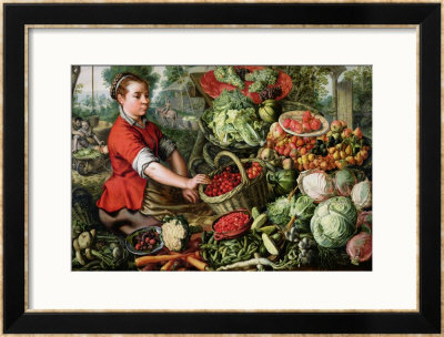 The Vegetable Seller by Joachim Beuckelaer Pricing Limited Edition Print image
