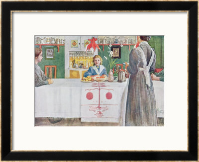 Friends From The Town: Dining Room Scene, Published In Lasst Licht Hinin (Let In More Light) 1909 by Carl Larsson Pricing Limited Edition Print image