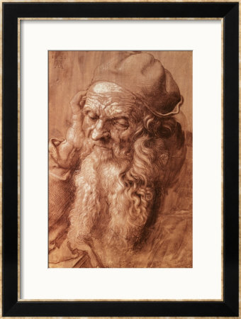 Portrait Of A Man, Aged Ninety-Three, 1521 (Pen And Ink) by Albrecht Dürer Pricing Limited Edition Print image