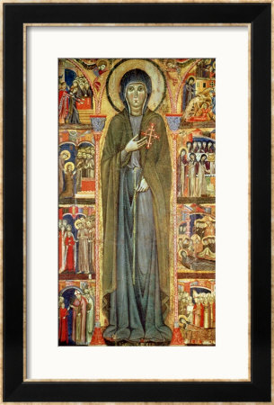 St. Clare With Scenes From Her Life by Maestro Di Santa Chiara Pricing Limited Edition Print image