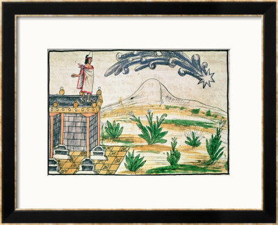 Montezuma Ii Watching A Comet, 1579 by Diego Duran Pricing Limited Edition Print image