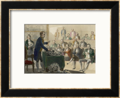 Georges Cuvier Lecturing On Paleontology At The Museum (Sic) D'histoire Naturelle Paris by Albert Chereau Pricing Limited Edition Print image