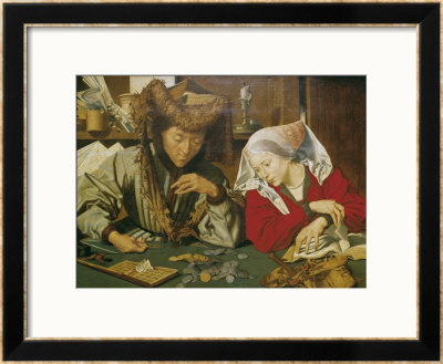 The Moneylender And His Wife by Marinus Van Reymerswaele Pricing Limited Edition Print image