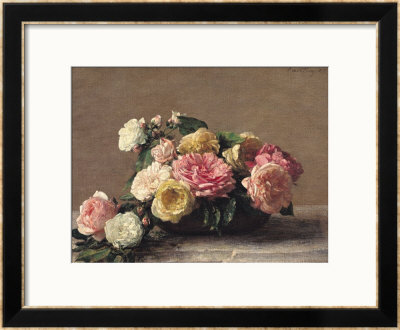 Roses In A Dish, 1882 by Henri Fantin-Latour Pricing Limited Edition Print image