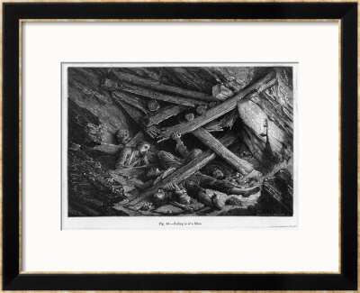 Fall-In In A Coal Mine Leaving The Miners Trapped by Gauchard Brunier Pricing Limited Edition Print image