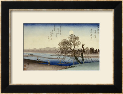 Autumn Moon Over Tama River by Ando Hiroshige Pricing Limited Edition Print image