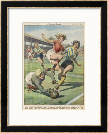 Ladies Football A Ladies Match by Walter Molini Pricing Limited Edition Print image