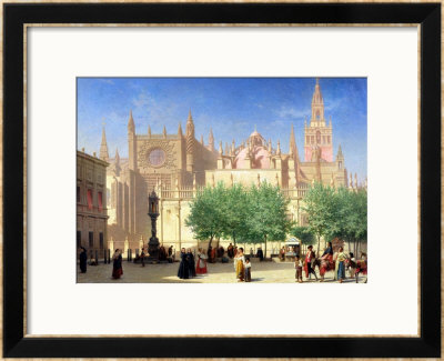 The Cathedral Of Seville by Achille Zo Pricing Limited Edition Print image