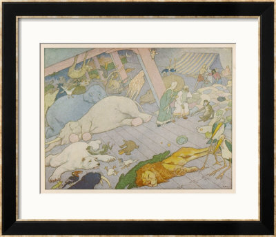 Noah's Ark, Some Of The Animals Suffer From Sea-Sickness by E. Boyd Smith Pricing Limited Edition Print image