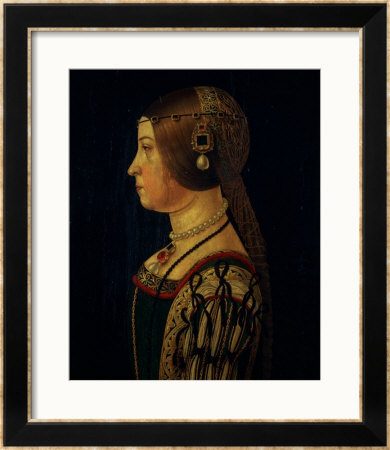 Portrait Of Barbara Pallavicino, Circa 1520-28 by Araldi Alessandro Pricing Limited Edition Print image