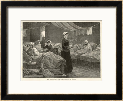 Florence Nightingale Walks Between The Rows Of Beds In The Barrack Hospital by Henry Roberts Pricing Limited Edition Print image