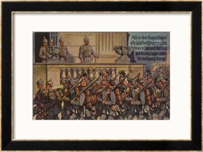 Kaiser Wilhelm Ii Watches From A Balcony As German Infantry by C. Schmidt Pricing Limited Edition Print image