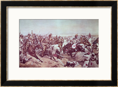 Charge Of The 21St Lancers At Omdurman, 2Nd September 1898 by Richard Caton Woodville Pricing Limited Edition Print image