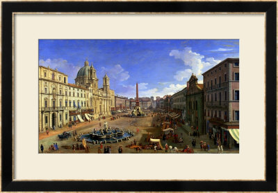 View Of The Piazza Navona, Rome by Canaletto Pricing Limited Edition Print image