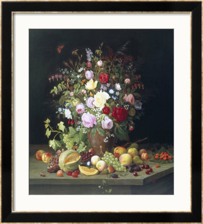 Still Life Of Flowers And Fruit by Christian Mollback Pricing Limited Edition Print image
