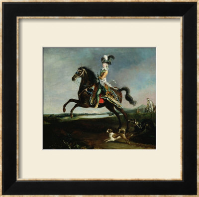 Equestrian Portrait Of Marie Antoinette In Hunting Attire, 1783 by Louis-Auguste Brun Pricing Limited Edition Print image