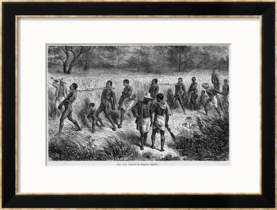 Central Africa A Convoy Of Captured Negroes Taken Into Slavery by Verney Lovett Pricing Limited Edition Print image