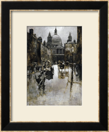 West Front Of St. Paul's From Ludgate Hill by Joseph Pennell Pricing Limited Edition Print image