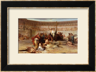 Triumph Of Faith, Christian Martyrs In The Time Of Nero, 65 Ad by Eugene Romain Thirion Pricing Limited Edition Print image
