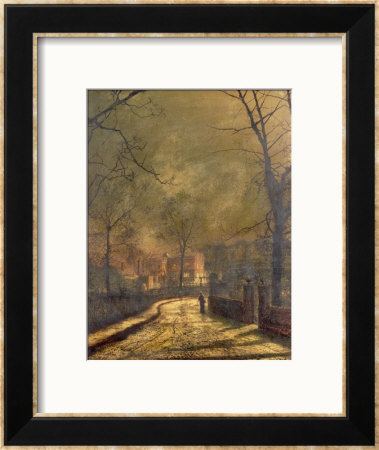 Autumn Scene, Leeds, 1874 by John Atkinson Grimshaw Pricing Limited Edition Print image