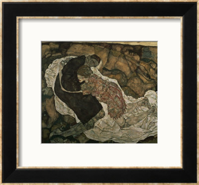 Death And The Maiden (Mann Und Madchen), 1915 by Egon Schiele Pricing Limited Edition Print image