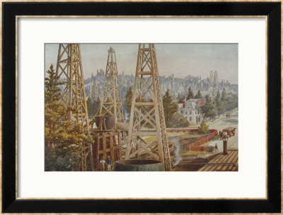 Oil Wells At Los Angeles by A. Muchton Pricing Limited Edition Print image