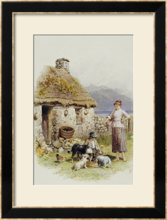 A Highland Cottage by Myles Birket Foster Pricing Limited Edition Print image
