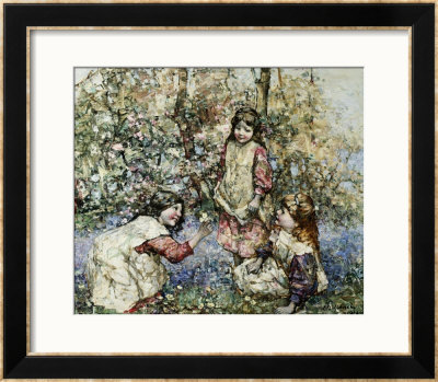 Gathering Primroses, 1919 by Edward Atkinson Hornel Pricing Limited Edition Print image