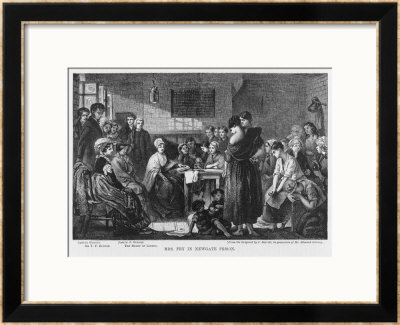Elizabeth Prison Reformer At Newgate Prison 1817 by Joan Barrett Pricing Limited Edition Print image
