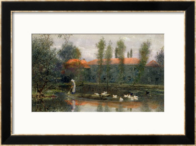 The Pond Of William Morris Works At Merton Abbey by Lexden L. Pocock Pricing Limited Edition Print image