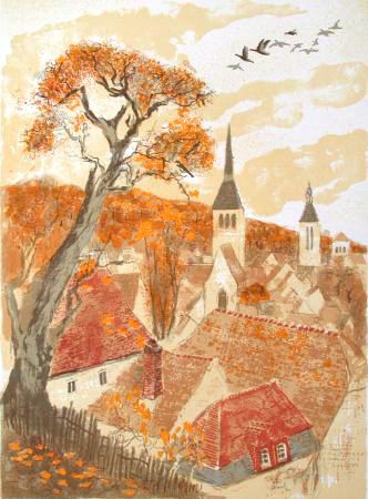 Village À L'automne by Pierre-Eugène Clairin Pricing Limited Edition Print image