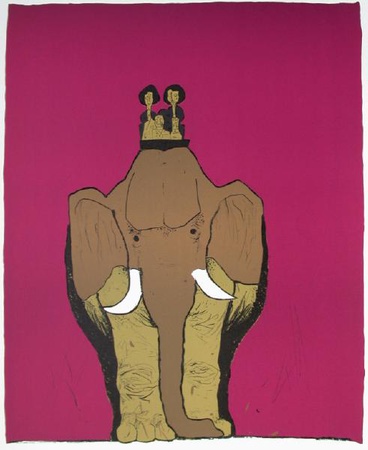 Moyens De Transport : L'éléphant by Juan Carlos Aznar Pricing Limited Edition Print image