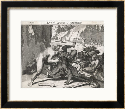 Cannibals Reported By Portuguese Conquistadores by Theodor De Bry Pricing Limited Edition Print image