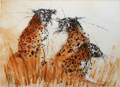 Pantheres by Jean-Marie Guiny Pricing Limited Edition Print image