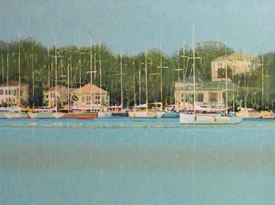 Les Voiiiers Au Port by Andre Bourrie Pricing Limited Edition Print image