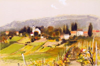 Dans Le Vignoble En Bourgogne by Michel Jouenne Pricing Limited Edition Print image